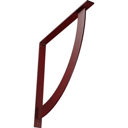 Ekena Millwork Bulwark Steel Bracket, Hammered Bright Red 2"W x 24"D x 24"H BKTM02X24X24BUHRE